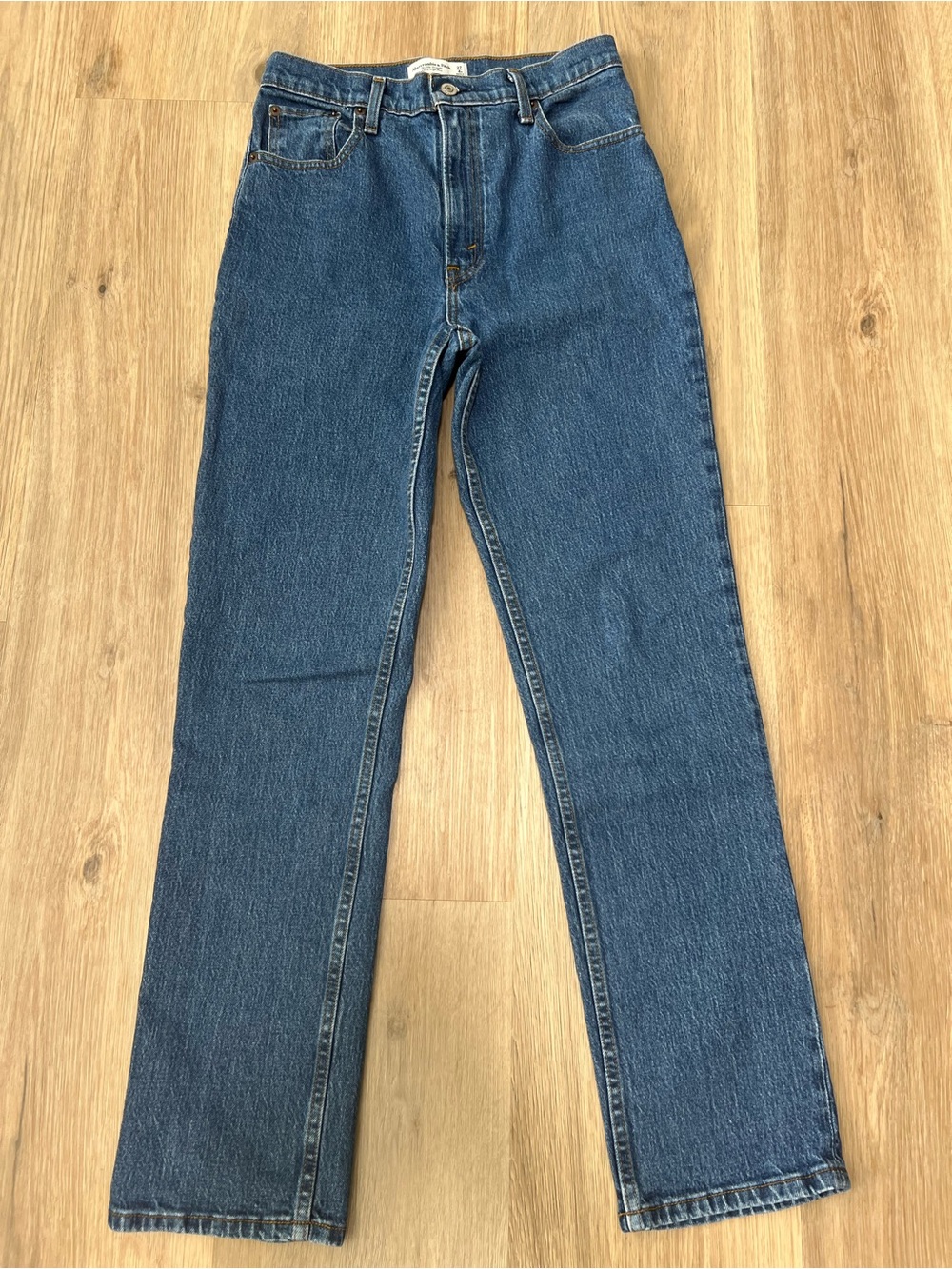 Abercrombie & Fitch 90s straight ultra high rise blue jeans size 27